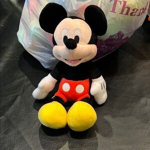 Mickey Mouse Plush Toy - Black, Red, Yellow